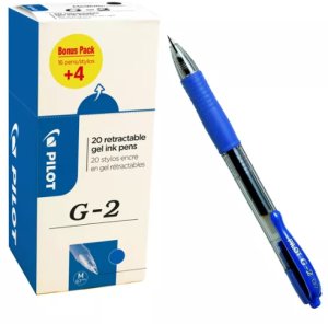 Gelpen pilot g2 medium blå æske a 20 stk 1