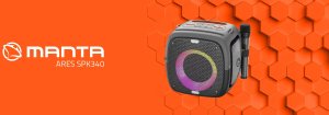 Głośnik Manta Głośnik bluetooth Mini Power Audio z mikrofonem ARES 2
