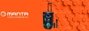 Głośnik Manta Głośnik Karaoke bluetooth Power Audio z mikrofonem FOBOS 2