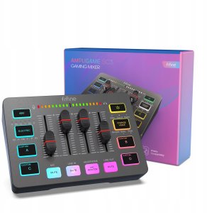 Fifine Mikser Sound Card SC3W biały USB z RGB XLR 2 - kanałowy 4