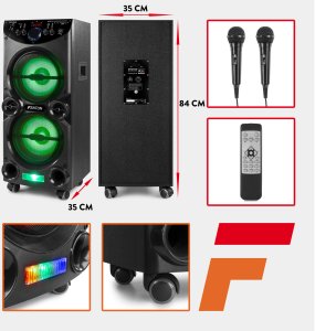 Kolumna Fenton Aktywna kolumna karaoke 2x 10" LED LIVE2104 one size 22