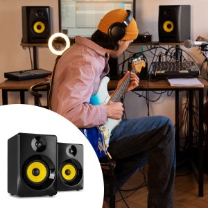 Głośniki komputerowe Vonyx Aktywne głośniki studyjne SMN40B 100W - czarne one size 19