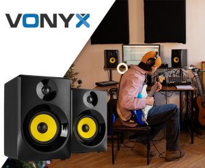 Głośniki komputerowe Vonyx Aktywne głośniki studyjne SMN40B 100W - czarne one size 2