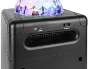 Głośnik bluetooth karaoke czarny z efektem LED SBS50B one size 11