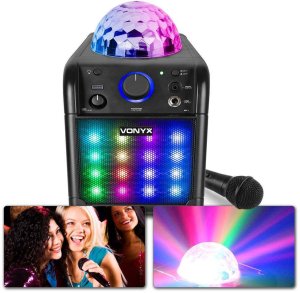 Głośnik bluetooth karaoke czarny z efektem LED SBS50B one size 3