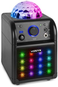 Głośnik bluetooth karaoke czarny z efektem LED SBS50B one size 4