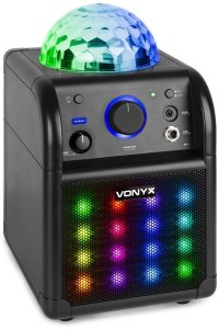 Głośnik bluetooth karaoke czarny z efektem LED SBS50B one size 5