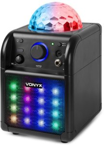 Głośnik bluetooth karaoke czarny z efektem LED SBS50B one size 6