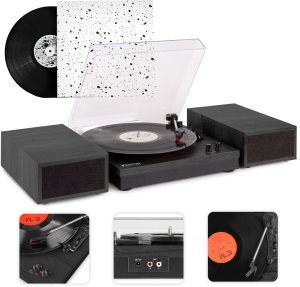 Gramofon RP165B Fenton głośniki BT czarny one size 2