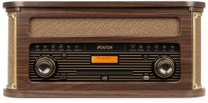Gramofon Fenton Gramofon Memphis BT CD DAB+ FM USB brązowy one size 13