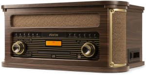 Gramofon Fenton Gramofon Memphis BT CD DAB+ FM USB brązowy one size 14