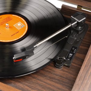 Gramofon Fenton Gramofon Memphis BT CD DAB+ FM USB brązowy one size 8