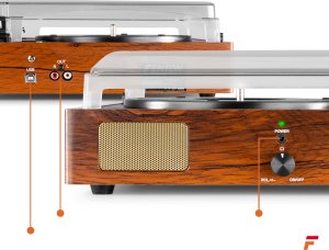 Gramofon Fenton Gramofon RP106W głośniki USB brązowy one size 13