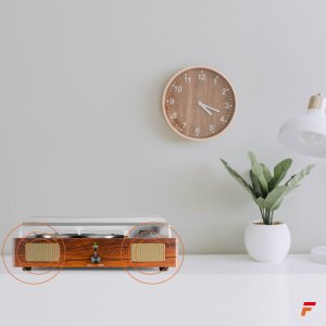 Gramofon Fenton Gramofon RP106W głośniki USB brązowy one size 14