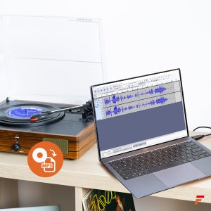 Gramofon Fenton Gramofon RP106W głośniki USB brązowy one size 16