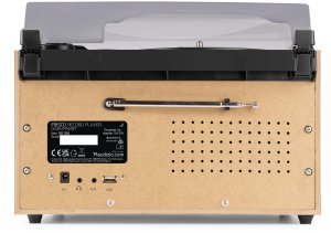 Gramofon retro Frisco Audizio z radiem DAB brązowy one size 13