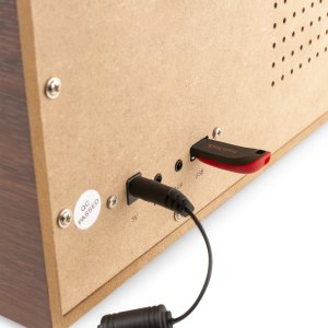 Gramofon retro Frisco Audizio z radiem DAB brązowy one size 15