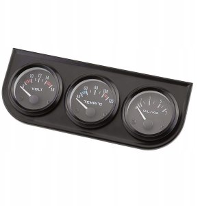 Zestaw wskaźników KET 3w1 Volt, Water Temp, Oil Press 13