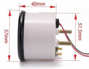 Zestaw wskaźników KET 3w1 Volt, Water Temp, Oil Press 16