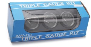 Zestaw wskaźników KET 3w1 Volt, Water Temp, Oil Press 7