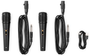 Głośnik Fenton Głośnik Karaoke LED 2x mikrofon KAR50P różowy one size 14