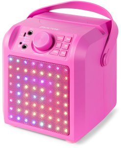 Głośnik Fenton Głośnik Karaoke LED 2x mikrofon KAR50P różowy one size 6