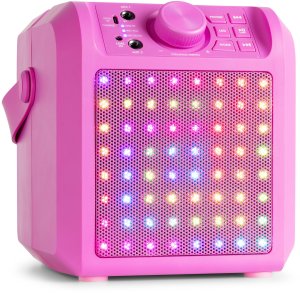 Głośnik Fenton Głośnik Karaoke LED 2x mikrofon KAR50P różowy one size 7