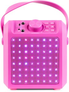 Głośnik Fenton Głośnik Karaoke LED 2x mikrofon KAR50P różowy one size 8
