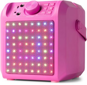 Głośnik Fenton Głośnik Karaoke LED 2x mikrofon KAR50P różowy one size 9