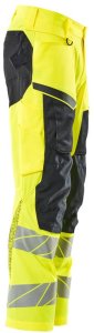MASCOT Spodnie z kieszeniami na kolanach ACCELERATE SAFE (kolor żółty hi-vis/ciemny granat, rozmiar 82C48) 3