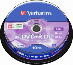 Verbatim DVD+R DL 8.5 GB 8x 10 sztuk (43666) 1