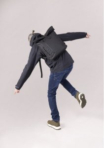 TROIKA Roll Top Rucksack TROIKA BLACK ROLL TOP 5