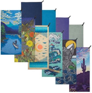 Rankšluostis PackTowl PT Personal Body Flow Print - Body - Žalia 2