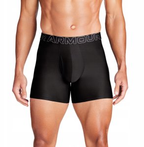 Bokserki termoaktywne Under Armour Performance Tech 6 in 3-Pack Boxerjock - black/black/castlerock 1