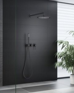 Concealed shower system BlueWater BOSTON BOS-ZKP.350, black matt 3