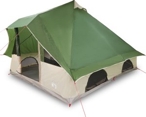 vidaXL Namiot Rodzinny Tipi Zielony 8-osobowy Wodoodporny 2