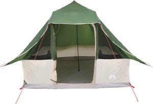 vidaXL Namiot Rodzinny Tipi Zielony 8-osobowy Wodoodporny 3