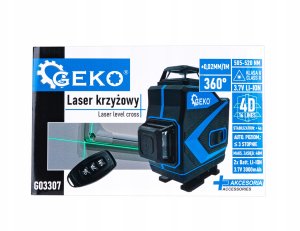 Laser krzyżowy 360° 4D + 2xAKU + walizka + akcesoria (4) 10