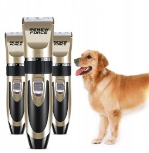 MOCNA Maszynka do strzyżenia PSÓW PSA zwierząt bezprzewodowa CICHA zestaw 6