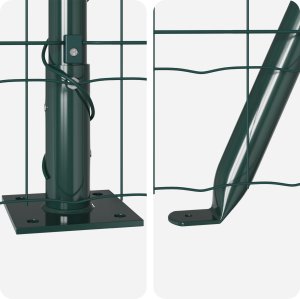 vidaXL Ogrodzenie Euro Zestaw 2 Zielone Stal z powłoką PVC 25 x 1,2 m 5
