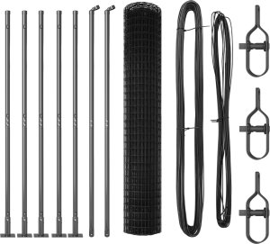 vidaXL Ogrodzenie Euro z 7 słupkami z kołnierzem 1.4x10 m Stal ocynkowana 3