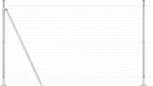 vidaXL Ogrodzenie Euro z 7 flangowymi słupkami 1.5x10 m Stal ocynkowana 2