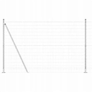 vidaXL Ogrodzenie Euro z 7 flażami 1.6x10 m ze stali ocynkowanej 2