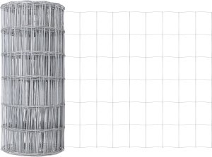 vidaXL Ogrodzenie Euro z 13 słupkami z flangą 0.4x25 m ze stali ocynkowanej 3