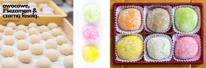 Mochi truskawkowe śmietanka podwójne nadzienie japońskie owocowe ciastka ryżowe z mąki kleistej 180g 2