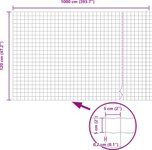 vidaXL Ogrodzenie Euro Szare 1,2x10 m Stalowe 3