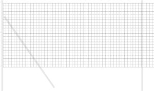 vidaXL Euro Ogrodzenie Szare 1.4x10 m Stal 2