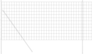 vidaXL Ogrodzenie Euro Szare 1.4x10 m Stal 2