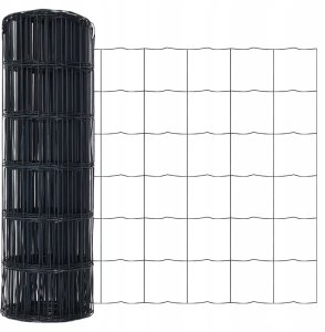 vidaXL Euro ogrodzenie Szare 0.6x25m 4
