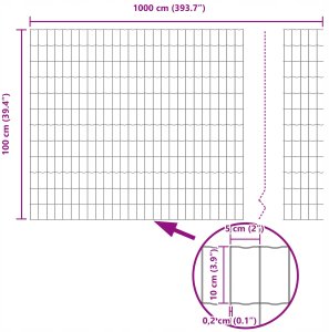 vidaXL Euro Fence 1x10 m ze stali ocynkowanej 8